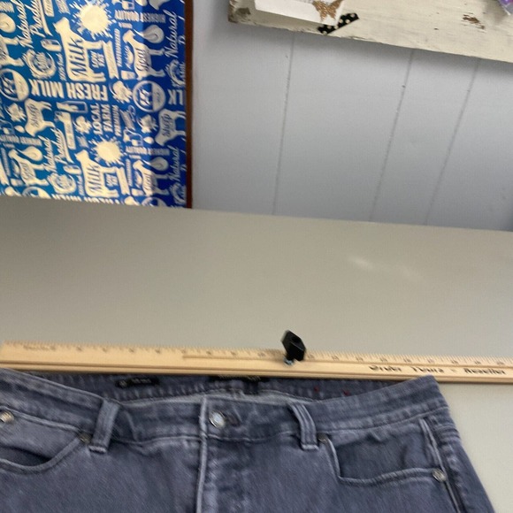 Talbots Size 10 Flawless Five Pocket Jeans Slim Ankle Raw Hem Gray Curvy 34x30 - Picture 8 of 16